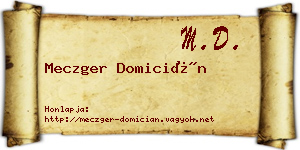 Meczger Domicián névjegykártya